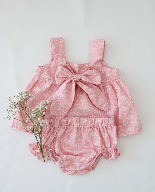 Baby Girl Alice Blossom Pink Top and Bloomer Pants Two Piece Set (100