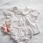 2Pcs Set Baby Girls Cherry Print Collar Top and Shorts. 100% Cotton Clothing Set.