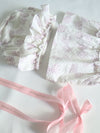 The Bow Edit : Baby Girl Polka Dot Bow Print 2Pc Set Top and Bloomer 100% Cotton