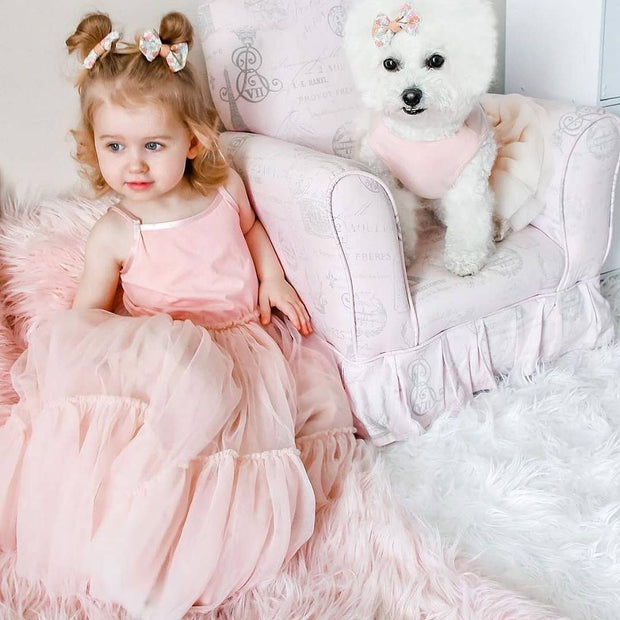 Girls Love Unconditionally Blush Pink Tutu Princess Dress (2T-7T)