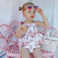 Girls Angela Floral Cotton Jersey Double Ruffle Top