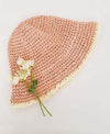 Maman Girls Sun hat - White Trim - Pink (6months to 6 Years)