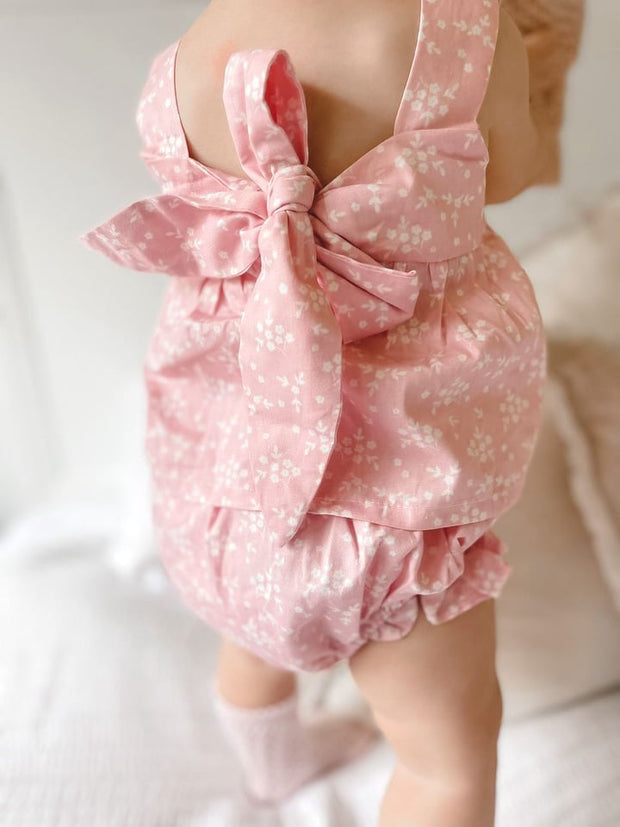 Baby Girl Alice Blossom Pink Top and Bloomer Pants Two Piece Set (100% Cotton)