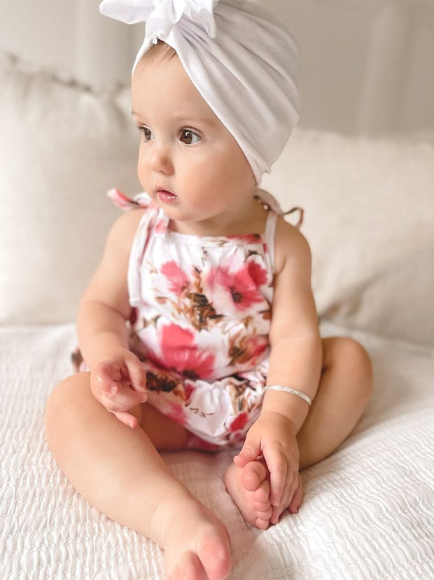 Baby Girls Stella Floral Print Cotton Jersey Frill Bloomer