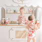 Girls Stella Floral Print Cotton Jersey Peplum Frill Top