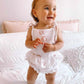 Baby Girls Aerin Petal Cotton Jersey Tie Shoulder Ruffle Romper (Limited Edition Print)