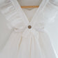 Vivian Embroidered White Cotton Baby Girl Romper