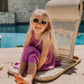 The Eyes of Claire : Studded Pattern Pink Frame Mirrored Lens Sunglasses (1-8Yrs)