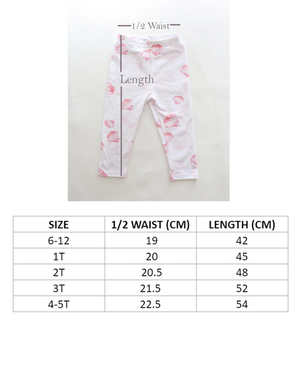 Girls Aerin Pink Petal Cotton Jersey Leggings (Limited Edition Print) Up To 5T