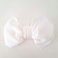 Girls White Oversized Bow Headband (Stretched Headwrap) (NB-4Yrs)