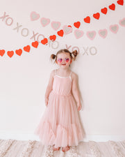 The Eyes of Rosie : Heart Blush Pink Frame Purple Gradient Lens Sunglasses (1-8Yrs)