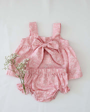 Baby Girl Alice Blossom Pink Top and Bloomer Pants Two Piece Set (100% Cotton)