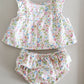 Baby Girls Annabelle Floral Cotton Top and Bloomer 2 Piece Set (Design in Australia)