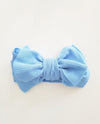 Girls Blue Oversized Bow Headband (Stretched Headwrap) (NB-4Yrs)