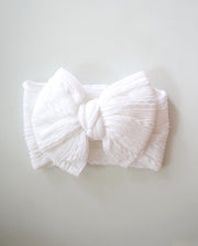 Girls Soft Nylon Bow Headband (Stretched Headwrap) 3 Colors
