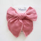 Girls Soft Linen Bow Hair Clip - 2 Colors