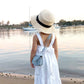 Girls Mini Marcie Blue Tassel PU Leather Cross Body and Shoulder Bag