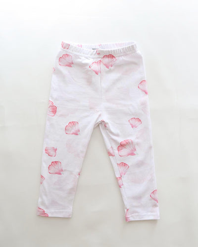 Girls Aerin Pink Petal Cotton Jersey Leggings (Limited Edition Print) Up To 5T