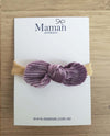 Girls Lilac Velvet Mini Bow Headband (Newborn-4 Yrs)