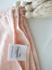 100% Organic Cotton Swaddle Baby Wrap Peach Color (Australian Design)