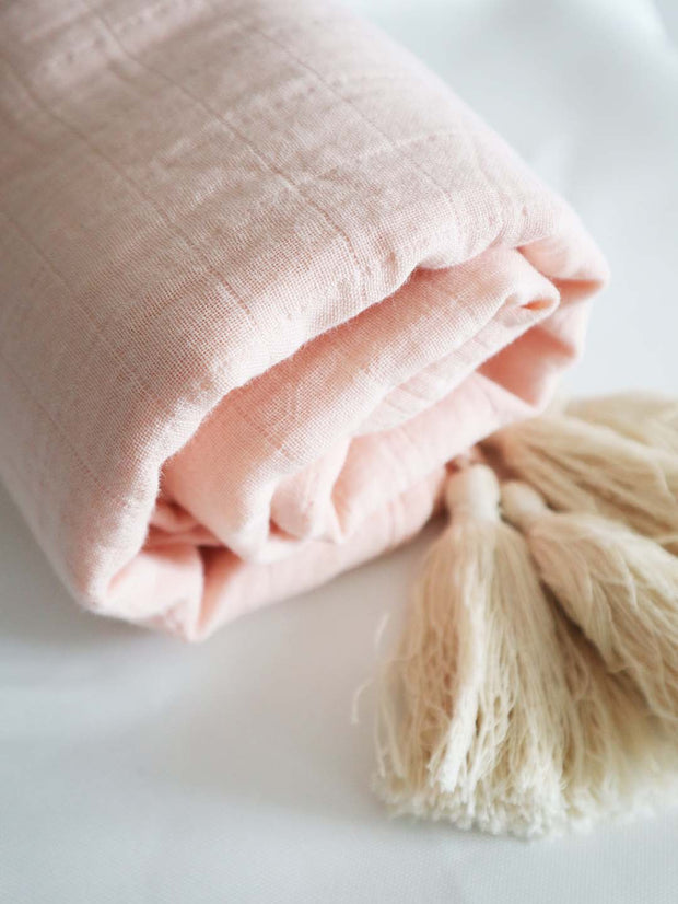 100% Organic Cotton Swaddle Baby Wrap Peach Color (Australian Design)