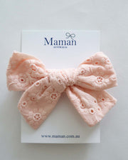 Baby Girls Embroidery Cotton Bow Headband 5 Colors (Newborn to 4Yrs)