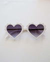 The Eyes of Pearlie : White Frame Light Grey Lens Heart Sunglasses (1-8Yrs)
