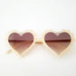 The Eyes of Pearlie : Heart Ivory Frame Light Brown Lens Sunglasses (1-8Yrs)