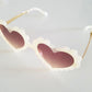 The Eyes of Pearlie : Heart Ivory Frame Light Brown Lens Sunglasses (1-8Yrs)