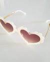 The Eyes of Pearlie : Heart Ivory Frame Light Brown Lens Sunglasses (1-8Yrs)