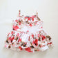Girls Stella Floral Print Cotton Jersey Peplum Frill Top