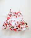 Girls Stella Floral Print Cotton Jersey Peplum Frill Top