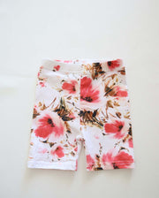 Girls Stella Floral Print Cotton Jersey Bike Shorts