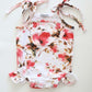 Baby Girls Stella Floral Print Cotton Jersey Tie Shoulder Romper