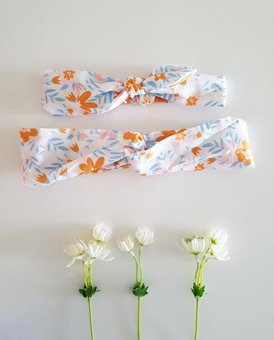 MATCHING Mums and Girls Summer Floral Stretch Headband