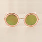 The Eyes of Claire : Studded Pattern Pink Frame Mirrored Lens Sunglasses (1-8Yrs)