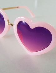 The Eyes of Rosie : Heart Blush Pink Frame Purple Gradient Lens Sunglasses (1-8Yrs)
