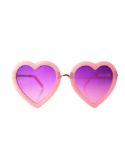 The Eyes of Rosie : Heart Blush Pink Frame Purple Gradient Lens Sunglasses (1-8Yrs)
