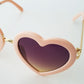 The Eyes of Rosie : Soft Peach Heart Frame Brown Gradient Lens Sunglasses (1-8Yrs)
