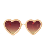 The Eyes of Rosie : Soft Peach Heart Frame Brown Gradient Lens Sunglasses (1-8Yrs)
