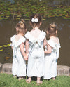 Girls Valentina White Embroidered Cotton Jumpsuit