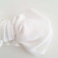 Girls White Oversized Bow Headband (Stretched Headwrap) (NB-4Yrs)